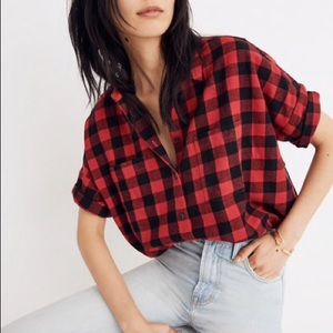 Madewell Buffalo Check Flannel Courier Shirt
